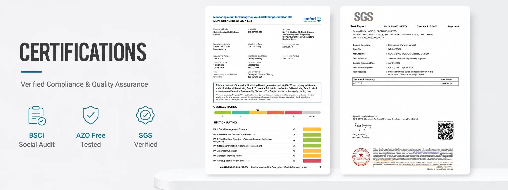 Certifications & Compliance